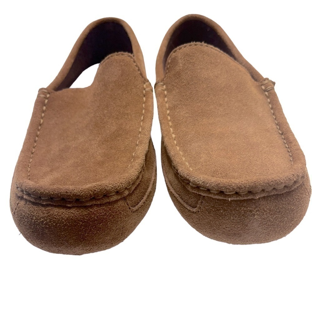 UGG Tan Faux Shearling‎ Lined Alder Suede Slippers - Picture 2 of 9